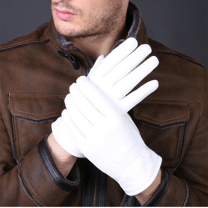 Leather Work Winter Gloves - 2025 Winter lederen witte handschoenen voor