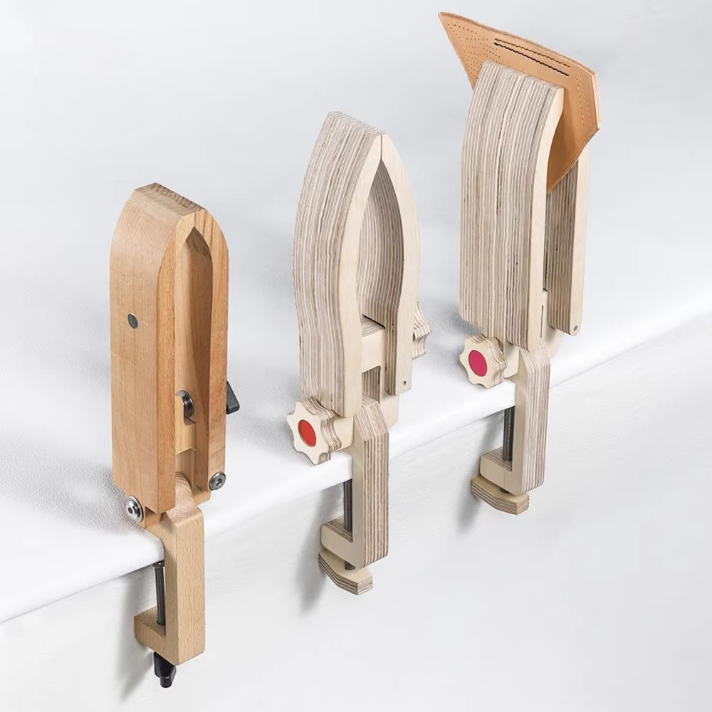Leatherwork Table - Leren tafelblad lederen vetersteek naaien pony
