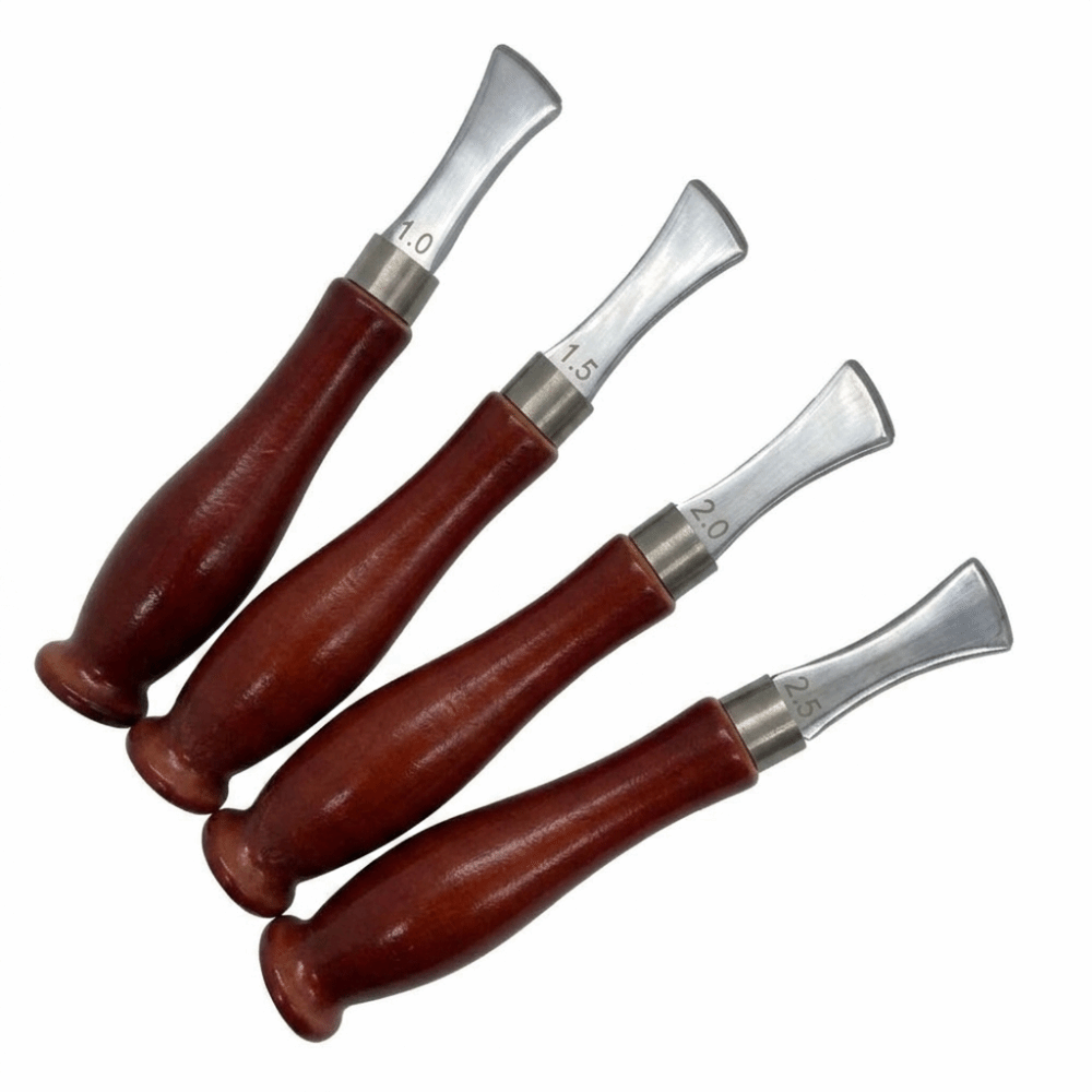 Leatherwork Edge Beveler - 4 stuks Precisie Beveler Lederen Randvouwer