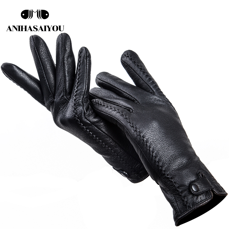 Leather Work Winter Gloves - Modieuze Echt Leren Dameshandschoenen van Suède,