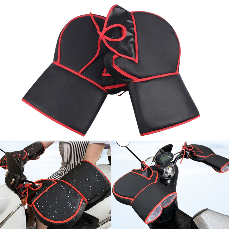 Leather Work Winter Gloves - Winter Motorfiets Stuur Handschoenen Thermisch Winddicht