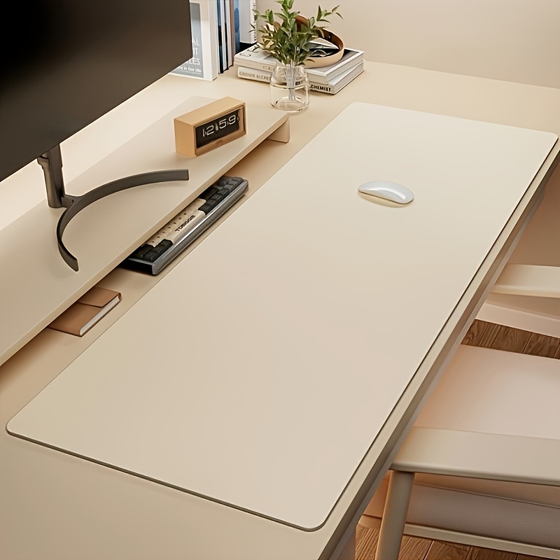 Leatherwork Table - 1pc grote kunstleer muismat, antislip waterdichte