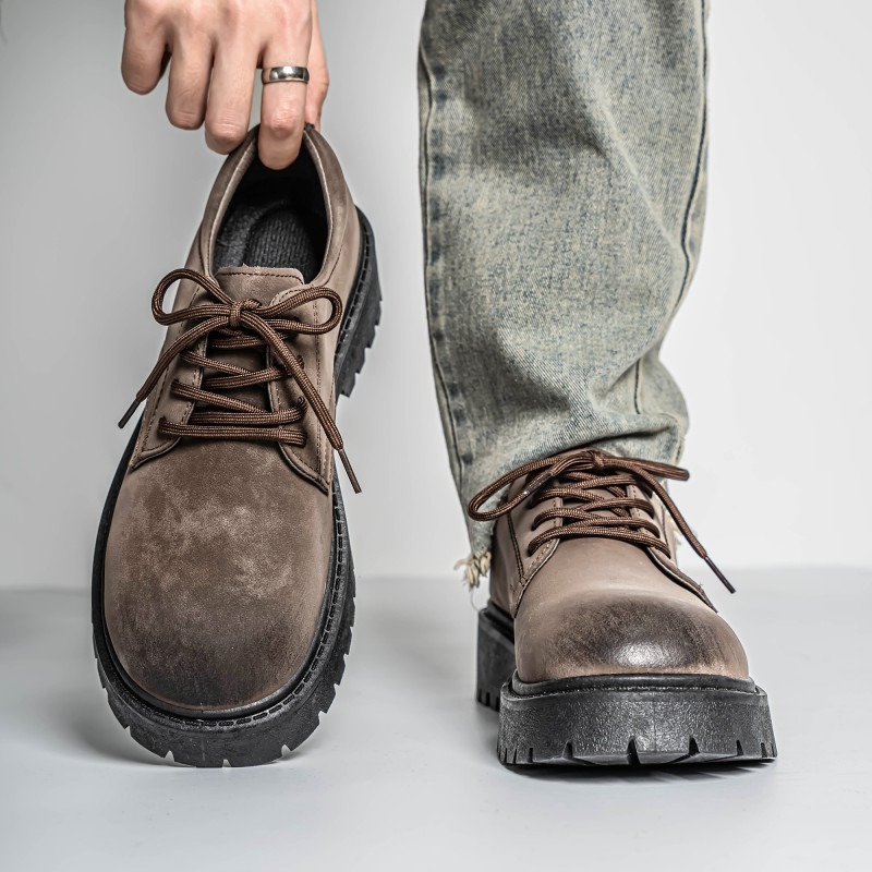 Leather Work Outfit - Simpele heren formele casual schoenen, leren