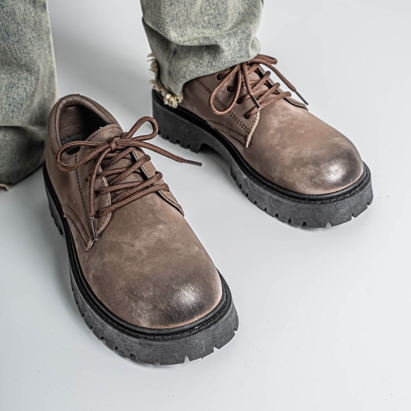 Leather Work Outfit - Simpele heren formele casual schoenen, leren