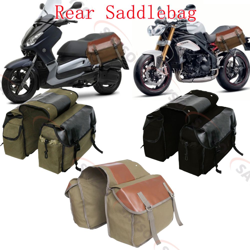 Leatherwork Tools - Canvas Lederen Achter Zadeltas Motorfiets Staart