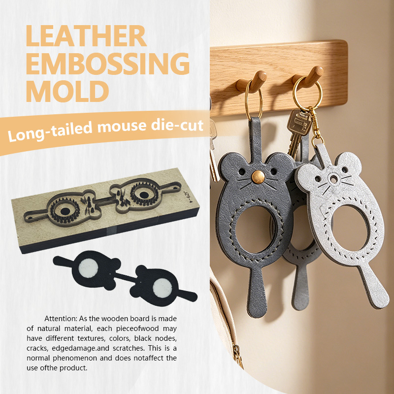 Leatherwork Templates - DIY lederen snijmal grote staart muis