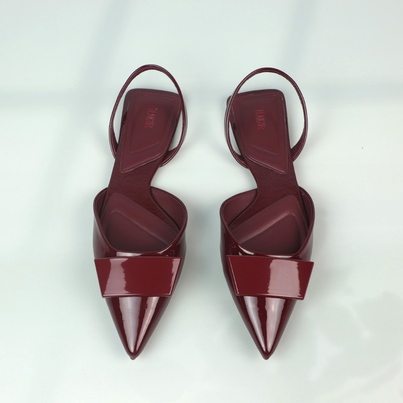 Leatherwork Designs - Merk Lakleer Zomer Vrouwen Platte Sandalen
