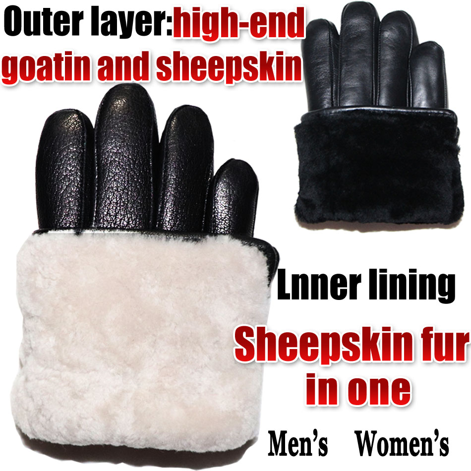 Leather Work Winter Gloves - Hertenleer ambachtelijke mannen en vrouwen echt