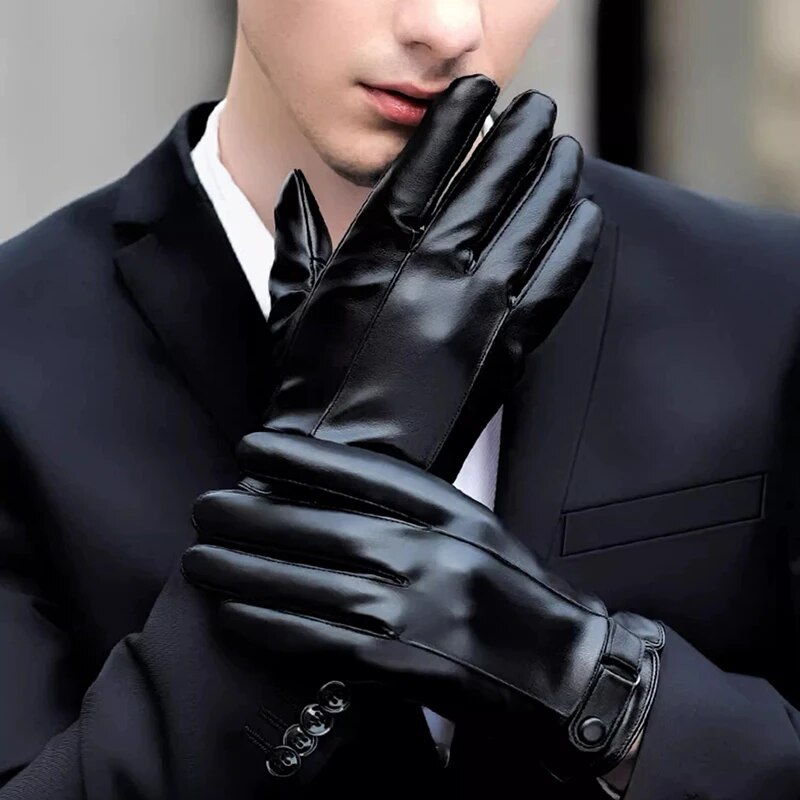 Leather Work Winter Gloves - Winter Fietshandschoenen Heren Motorfiets Winter Outdoor