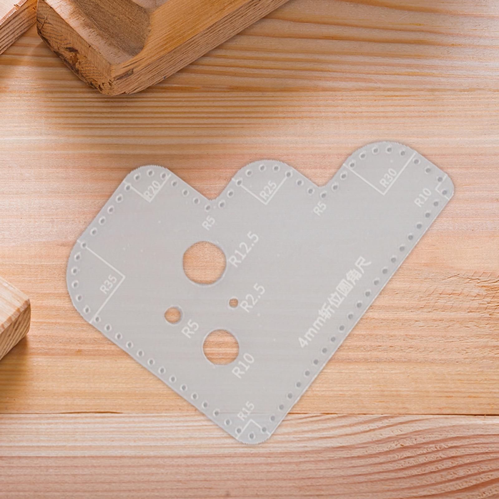 Leatherwork Templates - Cirkelsjabloon, transparante acryl-quilting-liniaal, ronde hoekgaten, lederbewerkingsgereedschapset