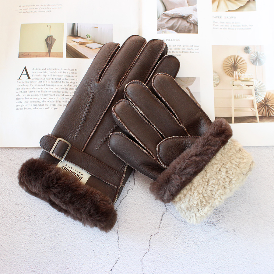 Handschoenen van schapenvachtb - Leather Work Winter Gloves recensie en prijs