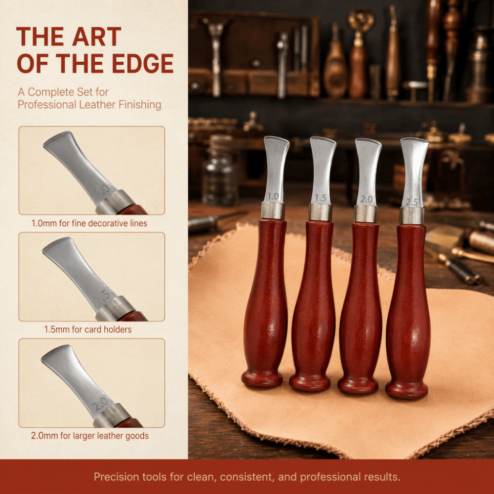 4 stuks Precisie Beveler Leder - Leatherwork Edge Beveler recensie en prijs