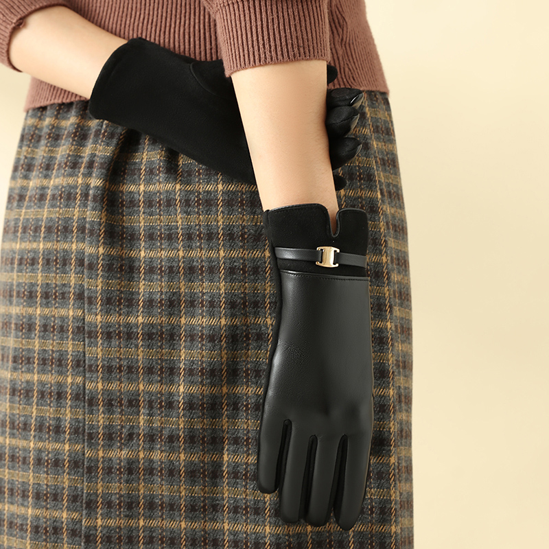 1 paar handschoenen voor dames - Leather Work Winter Gloves recensie en prijs