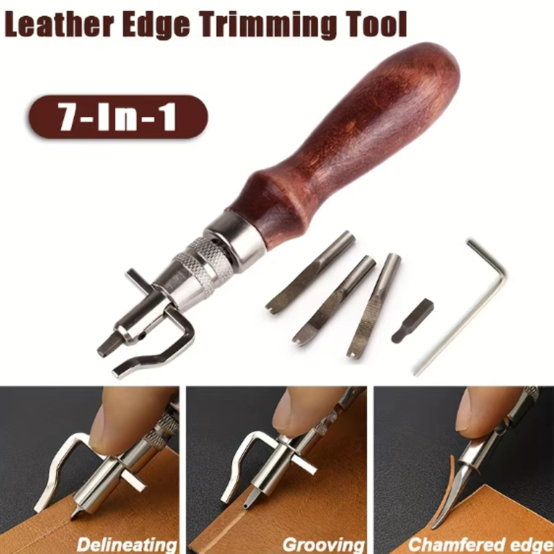 7-in-1 lederbewerkingsgereedsc - Leatherwork Edge Beveler recensie en prijs