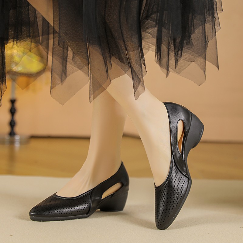 Dames Pumps met Sleehak Openge - Leather Work Outfit recensie en prijs