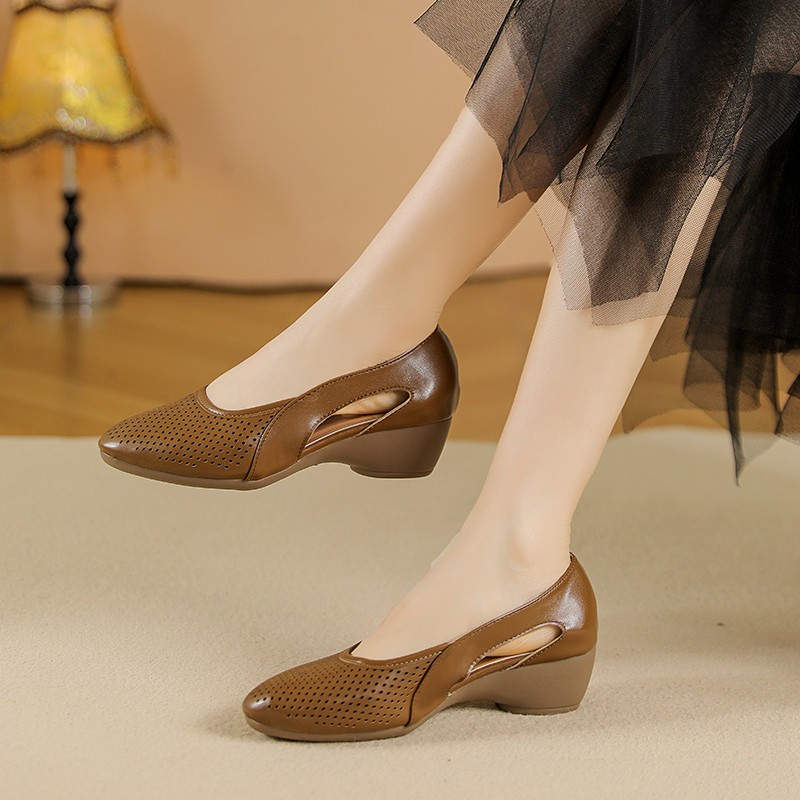 Dames Pumps met Sleehak Openge - Leather Work Outfit recensie en prijs