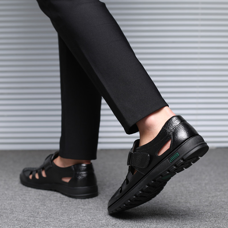 Leren herensandalen Uitgeholde - Leather Work Outfit recensie en prijs