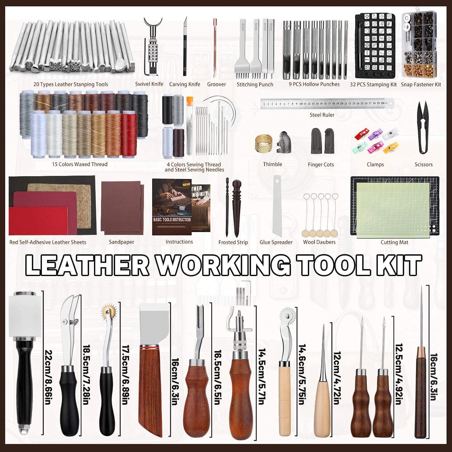 Lederbewerkingsset, lederbewer - Leatherwork Tools recensie en prijs