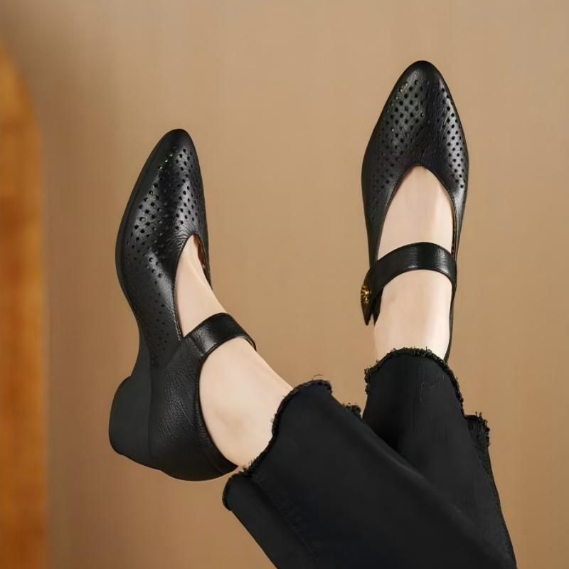Dames Zomer Zacht Leer Puntige - Leather Work Outfit recensie en prijs